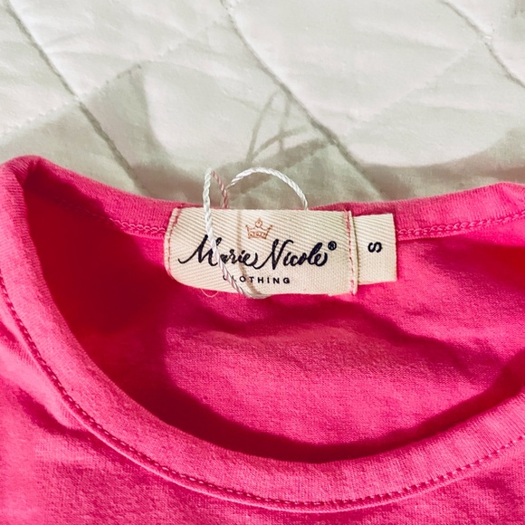 NWT Marie Nicole Toddler Girl's Pink Ruffly Top/Bellbottom Pant Set Sz S(2-3) - Picture 3 of 8